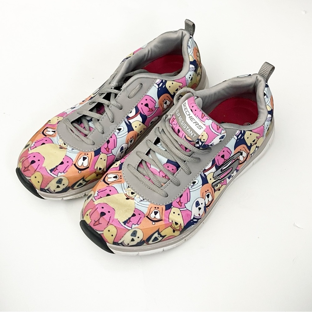 SKECHERS Waggey Work Comfort Flex HC Pro Slip Resistant Walking Sneakers Size 10 - Picture 8 of 11